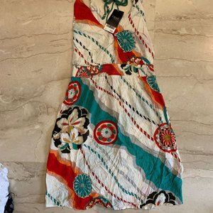 BRAND NEW PRINTED DRESS WITH TIES
